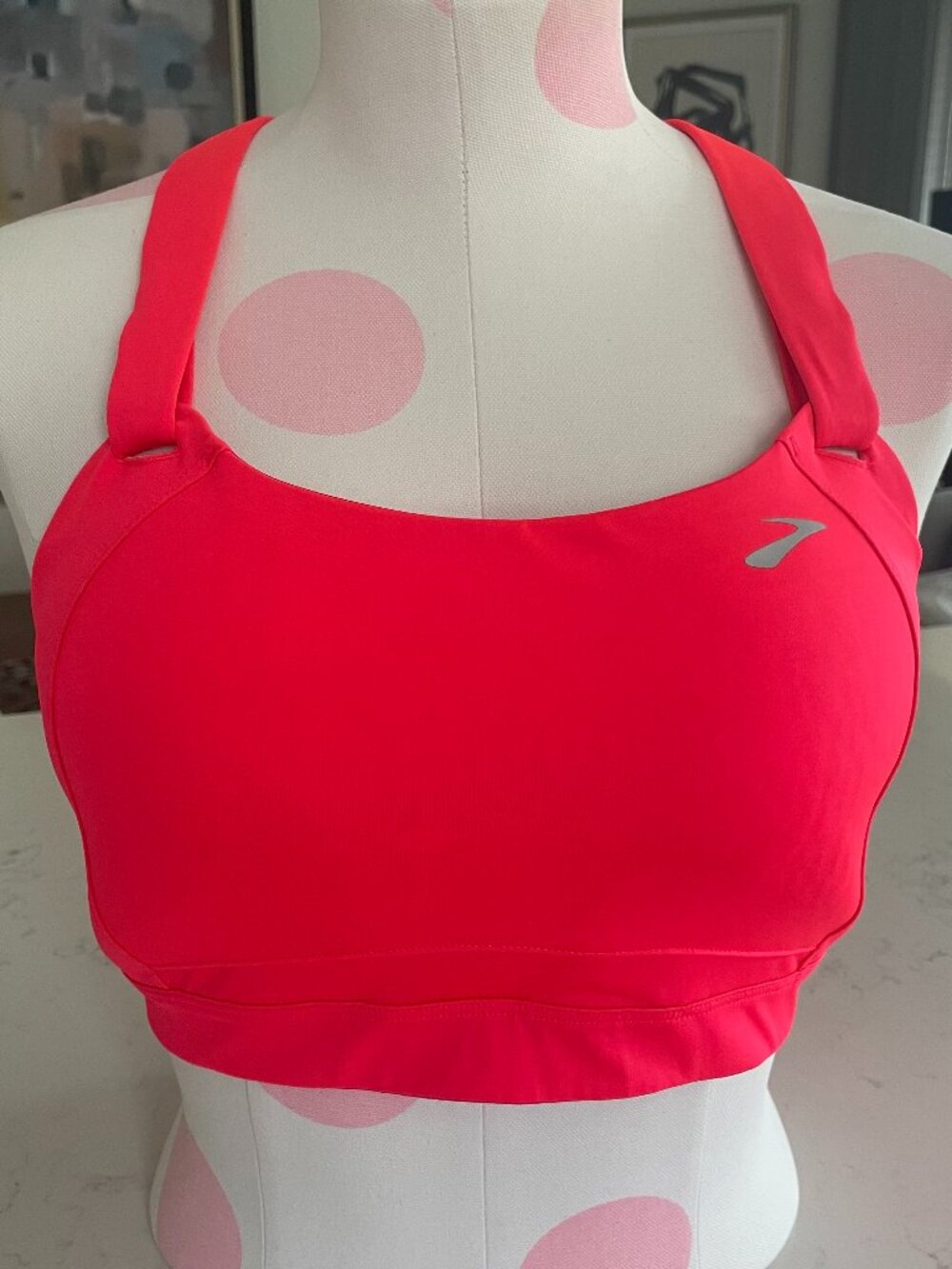 Brooks Juno RBack Athletic Padded Running Sport Bra Pink Style 350071 Sz 34E